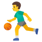 Man Bouncing Ball emoji on Google