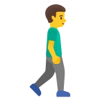 Emoji Hombre caminando: hacia la derecha en Google