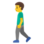 Man Walking emoji on Google