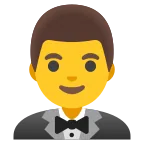 Emoji Hombre con esmoquin en Google