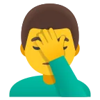 Emoji Hombre con la mano en la frente en Google