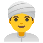 Man Wearing Turban emoji on Google