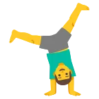 Man Cartwheeling emoji on Google