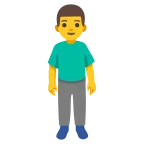 Man Standing emoji on Google