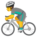 Emoji Hombre en bicicleta en Google