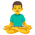 Emoji Hombre en posición de loto en Google