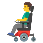 Man in Motorized Wheelchair emoji on Google