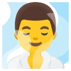 Emoji Hombre en una sauna en Google