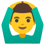 Man Gesturing OK emoji on Google