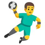 Man Playing Handball emoji on Google