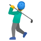 Man Golfing emoji on Google
