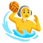 Emoji Hombre jugando al waterpolo en Google