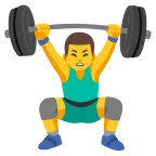Emoji Hombre levantando pesas en Google
