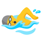 Emoji Hombre nadando en Google