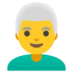 Emoji Hombre: pelo blanco en Google