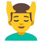 Emoji Hombre recibiendo masaje en Google