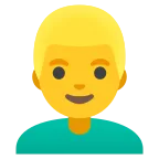 Emoji Hombre rubio en Google
