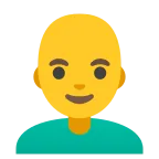 Emoji Hombre: sin pelo en Google