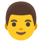 Man emoji on Google