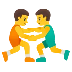 Emoji Hombres luchando en Google