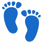 Footprints emoji on Google