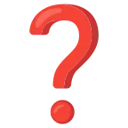 Red Question Mark emoji on Google