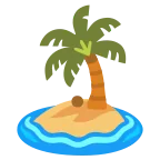 Emoji Isla desierta en Google