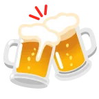 Emoji Jarras de cerveza brindando en Google
