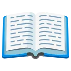 Emoji Libro abierto en Google