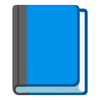 Emoji Libro azul en Google