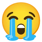 Emoji Llorando fuerte en Android