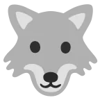 Wolf emoji on Google