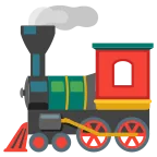 Emoji Locomotora de vapor en Google