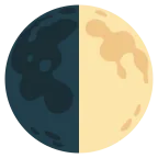 First Quarter Moon emoji on Google