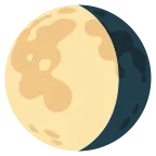 Emoji Luna gibosa menguante en Google
