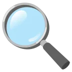 Emoji Lupa orientada hacia la izquierda en Google