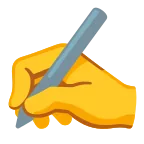 Writing Hand emoji on Google