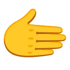 Rightwards Hand emoji on Google