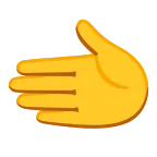 Leftwards Hand emoji on Google