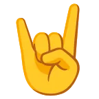 Sign of the Horns emoji on Google