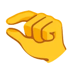 Emoji Mano pellizcando en Google
