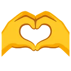 Heart Hands emoji on Google