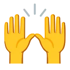 Raising Hands emoji on Google