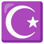 Emoji Media luna y estrella en Google