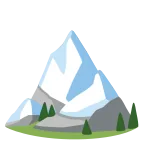 Snow-Capped Mountain emoji on Google