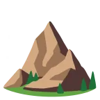 Emoji Montaña en Google