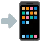 Emoji Móvil con una flecha en Google