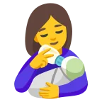 Woman Feeding Baby emoji on Google