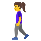 Emoji Mujer caminando en Google