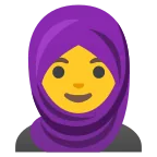 Woman with Headscarf emoji on Google